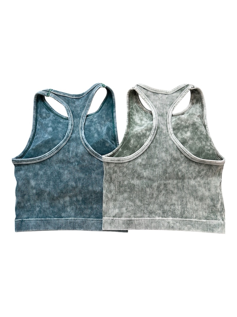 Zenana Mineral Wash Ribbed Brami - Set of 2 - Picture 2 of 6